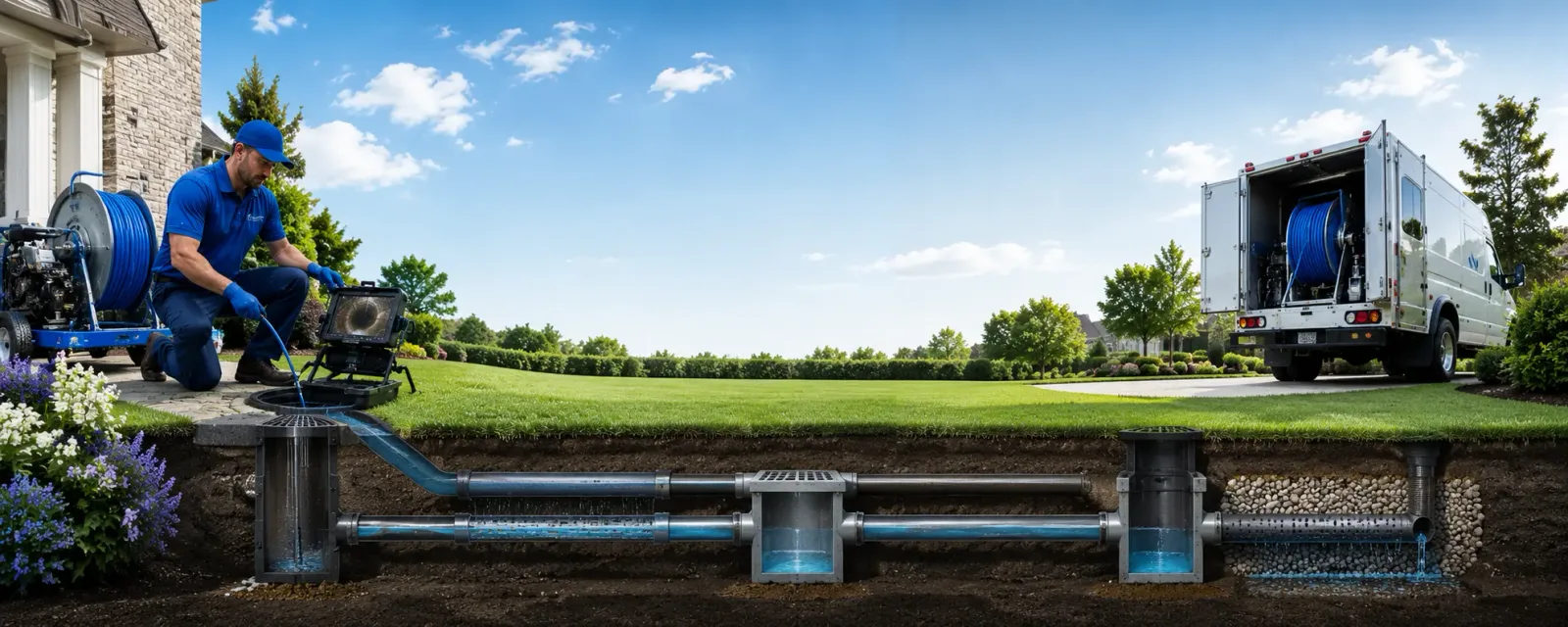 Outdoor drain cleaning information for Hall Summit, LA